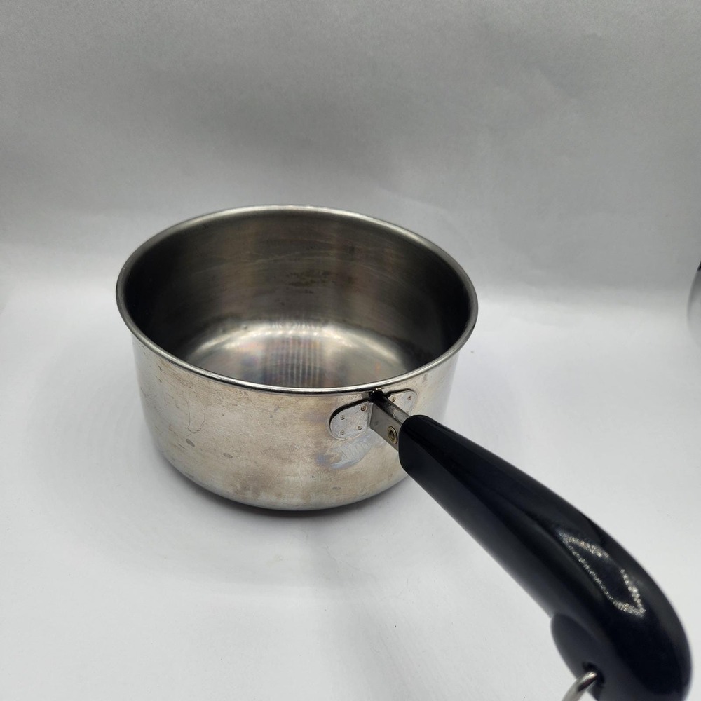 Vintage Revere Ware 1801 Copper Bottom Stainless Steel 1.5 Qt Saucepan 86-D